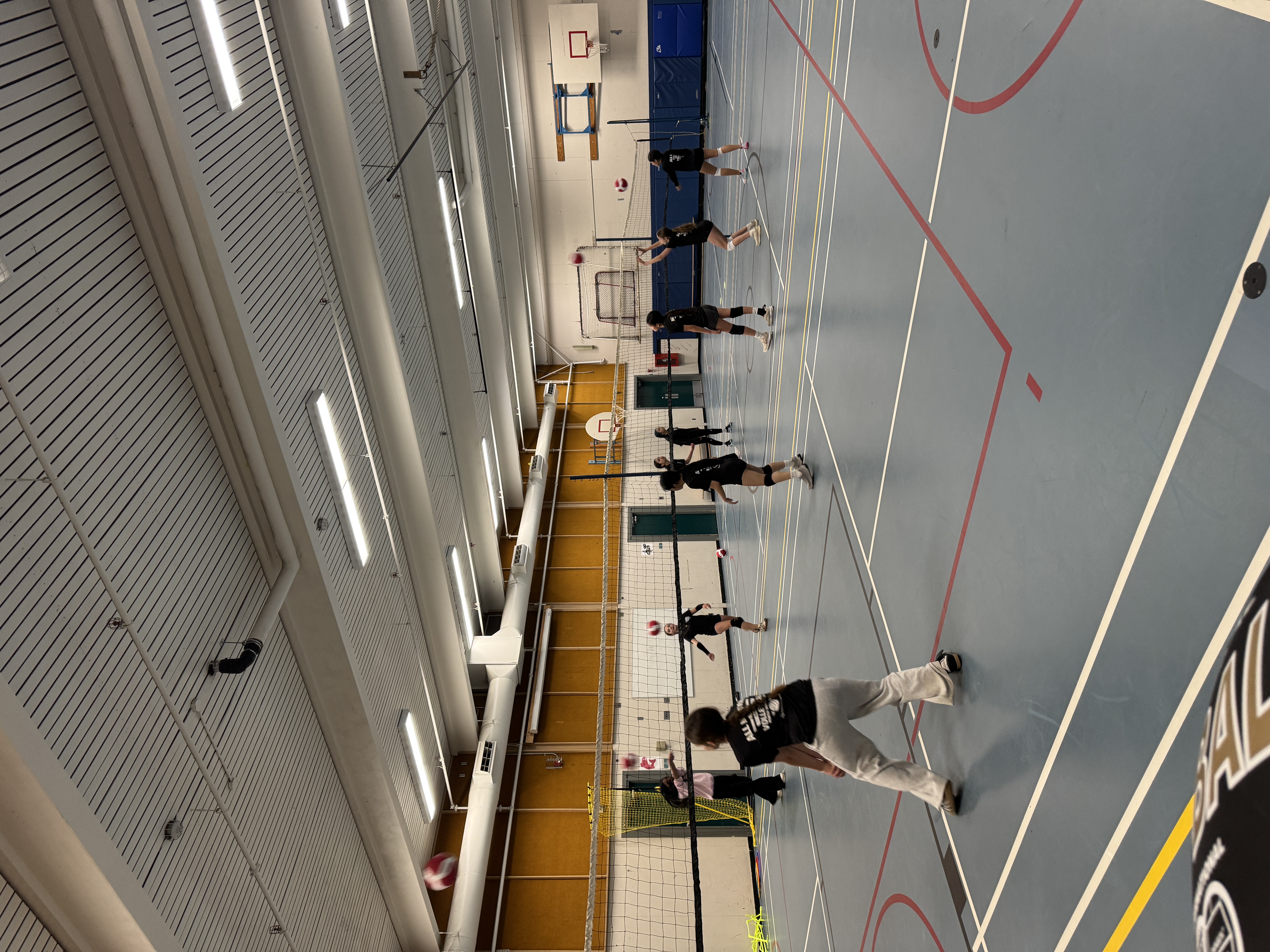 Volleyball drill and teamwork